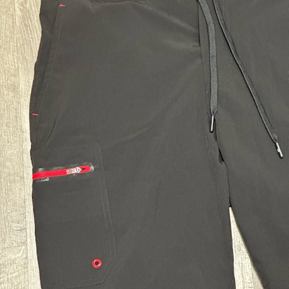 Men's Zeroxposur Medium Swim Drawstring Shorts Trunks Hybrid Black Elastic Waist - Picture 6 of 10